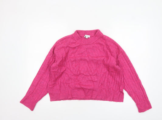 Womens UK Size M Warehouse Pink Pullover Jumper