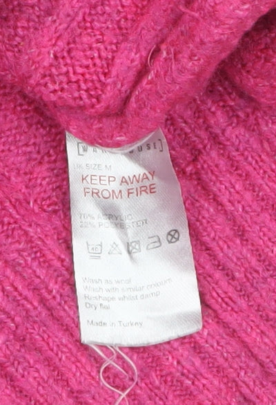 Womens UK Size M Warehouse Pink Pullover Jumper