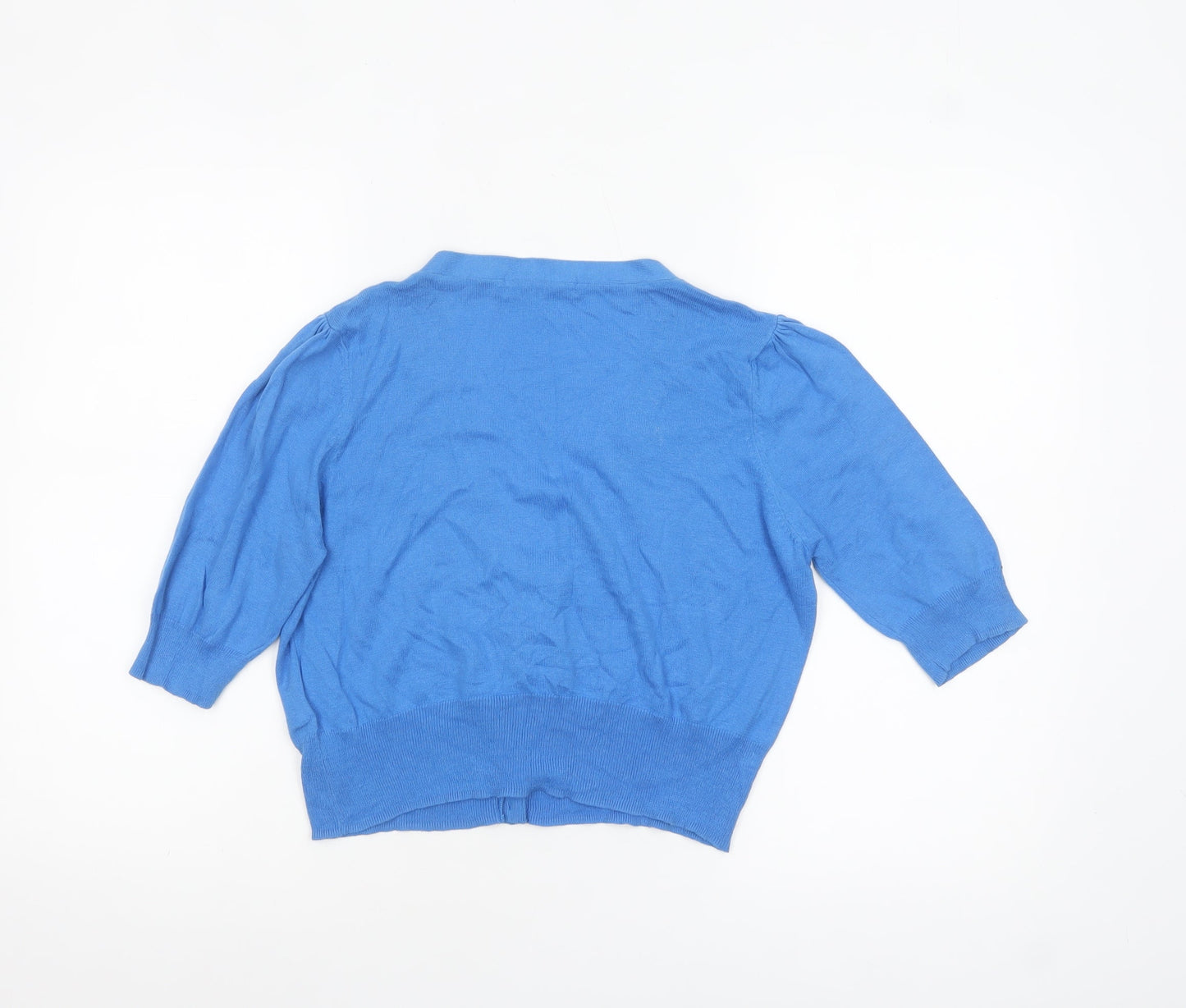 Womens UK Size 14 Marks and Spencer Blue Cardigan Jumper