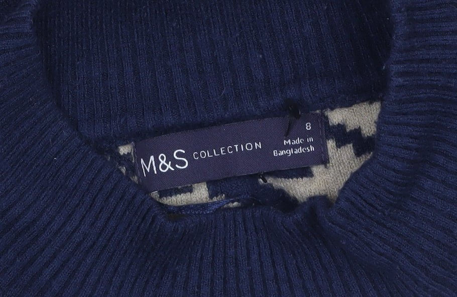 Womens UK Size 8 Marks and Spencer Beige Pullover Jumper
