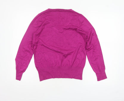 Womens UK Size 12 Marks and Spencer Purple Pullover Jumper