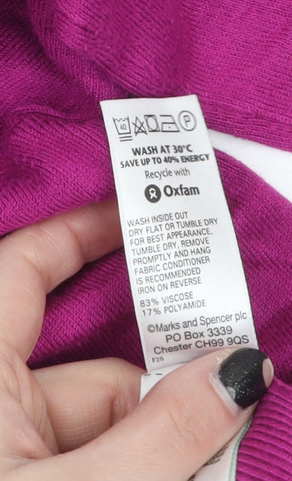 Womens UK Size 12 Marks and Spencer Purple Pullover Jumper