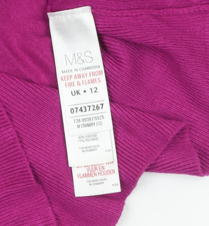 Womens UK Size 12 Marks and Spencer Purple Pullover Jumper