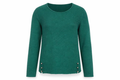 Ambria Women's Green Size 12 Pullover Jumper Knit Acrylic Long Sleeve