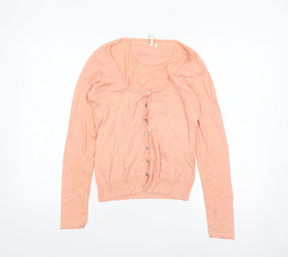 Womens UK Size 10 Harvest Pink Cardigan Jumper