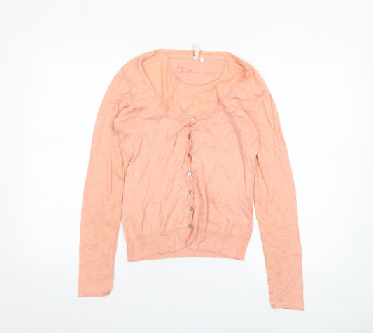 Womens UK Size 10 Harvest Pink Cardigan Jumper