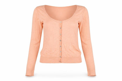 Womens UK Size 10 Harvest Pink Cardigan Jumper