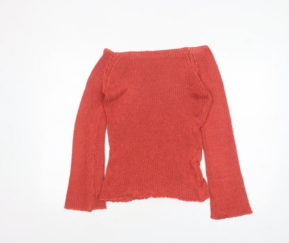 Womens UK Size L Stradivarius Red Pullover Jumper