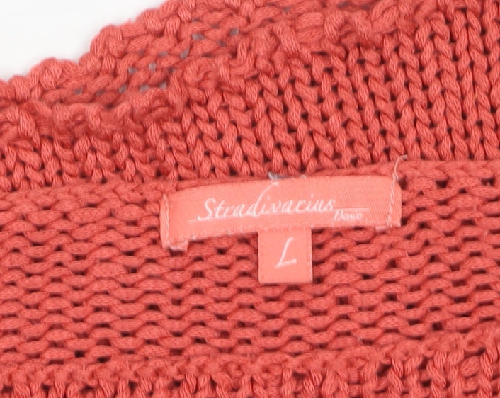 Womens UK Size L Stradivarius Red Pullover Jumper