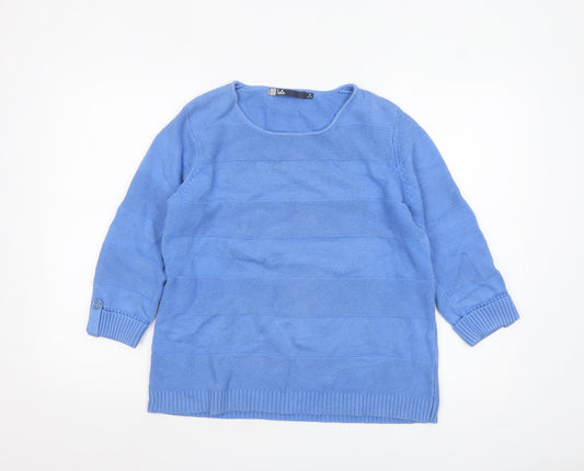 Womens UK Size 14-16 Isle Blue Pullover Jumper