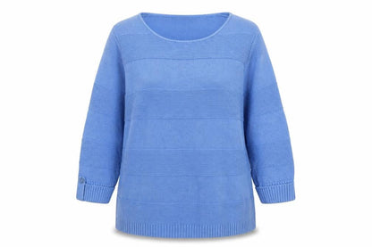 Womens UK Size 14-16 Isle Blue Pullover Jumper