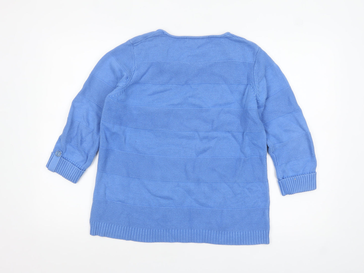 Womens UK Size 14-16 Isle Blue Pullover Jumper