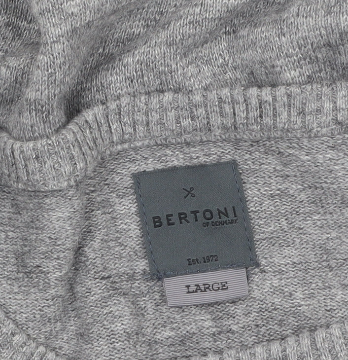 Bertoni of Denmark Men's Grey Knit Pullover Jumper Size L