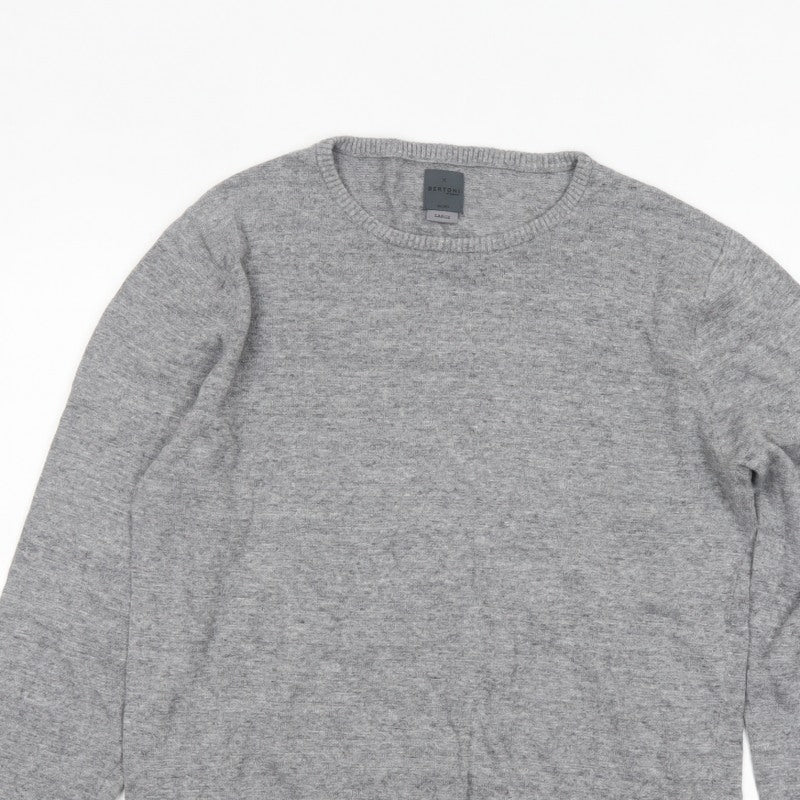 Bertoni of Denmark Men's Grey Knit Pullover Jumper Size L