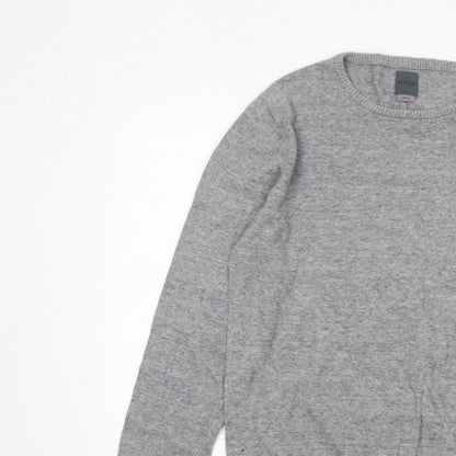 Bertoni of Denmark Men's Grey Knit Pullover Jumper Size L