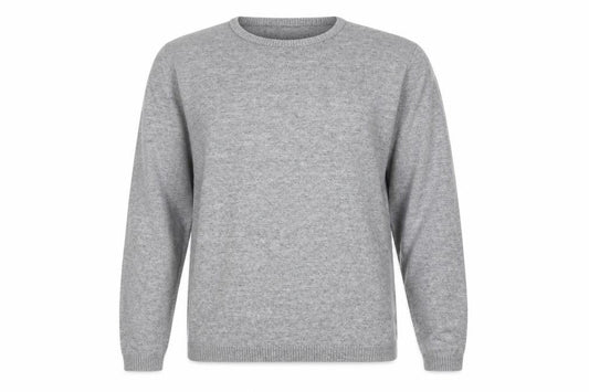 Front view of Bertoni of Denmark Men's Grey Knit jumper, size L