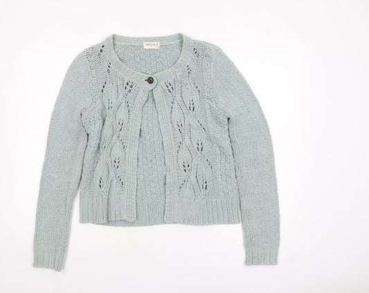 Womens UK Size 14 Marks and Spencer Green Cardigan Jumper