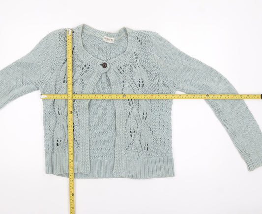 Womens UK Size 14 Marks and Spencer Green Cardigan Jumper