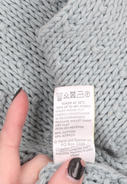 Womens UK Size 14 Marks and Spencer Green Cardigan Jumper