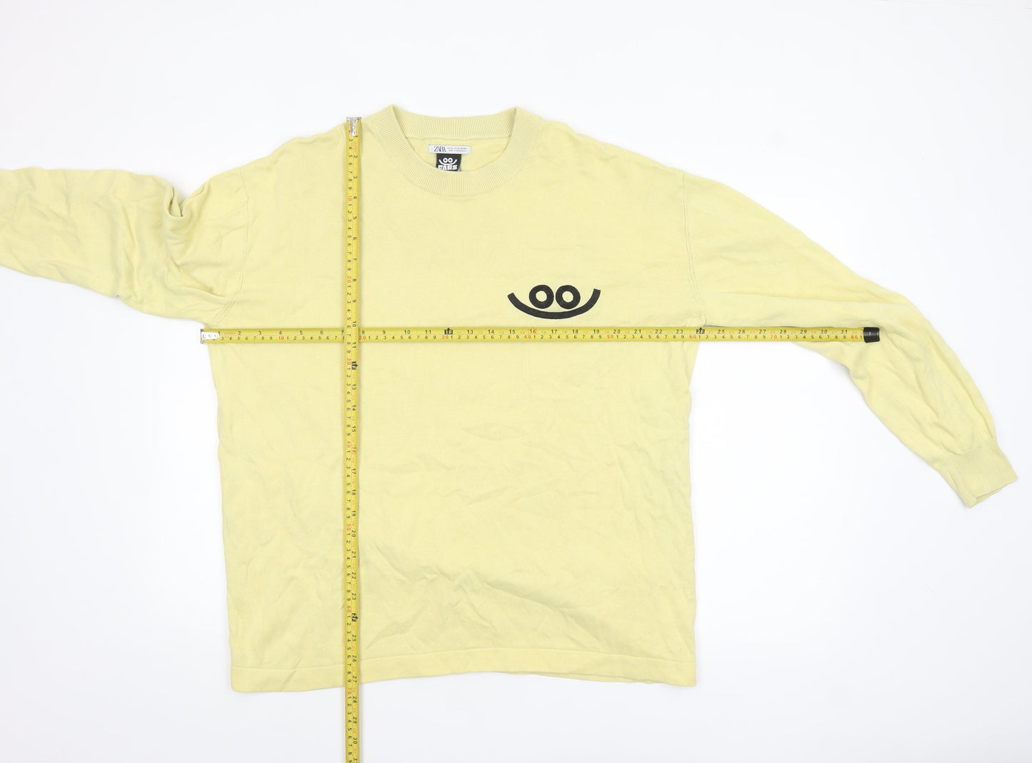 Mens UK Size XL Zara Yellow Pullover Jumper