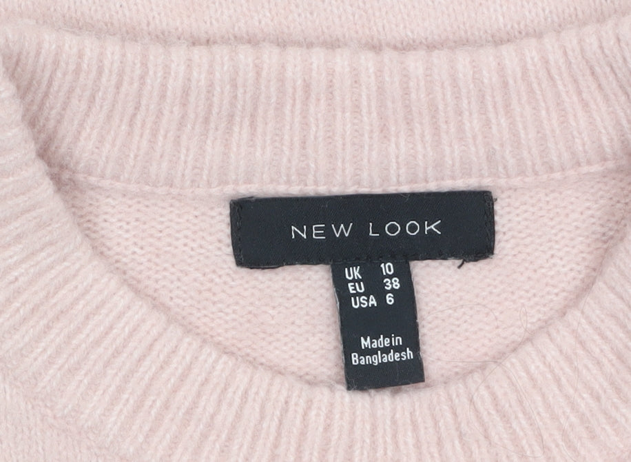 Womens UK Size 10 New Look Pink Pullover Jumper