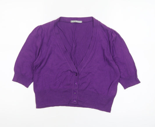 Womens UK Size 14 Marks and Spencer Purple Cardigan Jumper