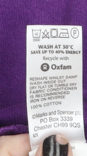 Womens UK Size 14 Marks and Spencer Purple Cardigan Jumper