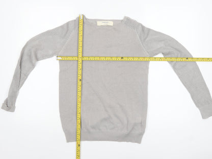 Womens UK Size 8 Zara Knit Grey Pullover Jumper