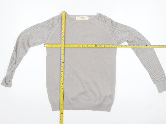 Womens UK Size 8 Zara Knit Grey Pullover Jumper