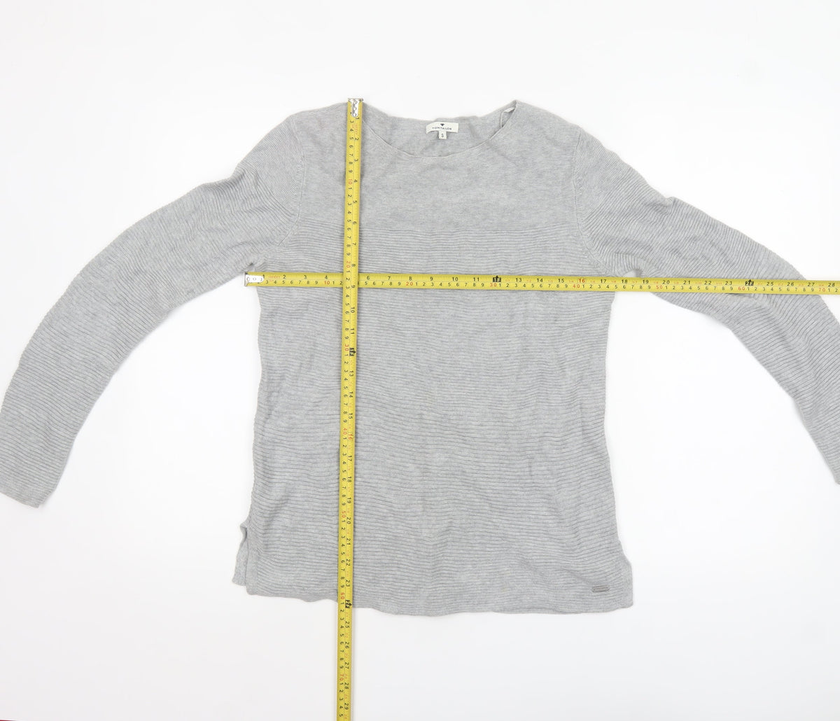 Womens UK Size S TOM TAILOR Grey Pullover Jumper