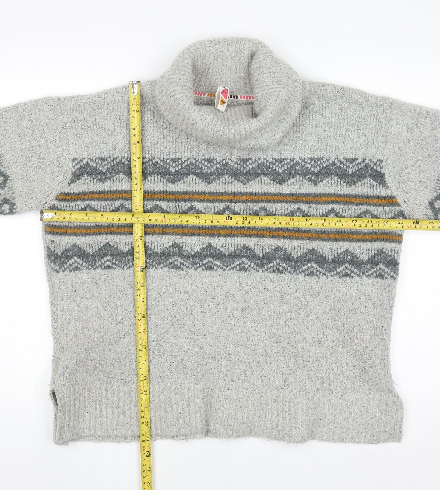 Unisex Adults UK Size 10 Weird Fish Grey Pullover Sweatshirt