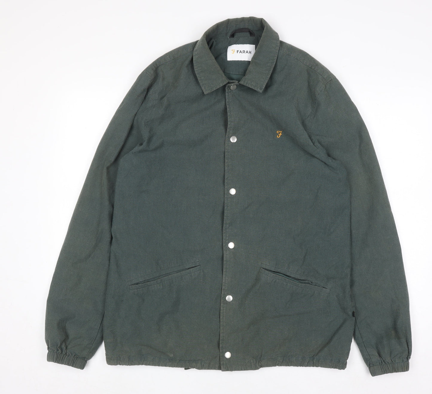 Mens UK Size M Farah Green Coach Jacket
