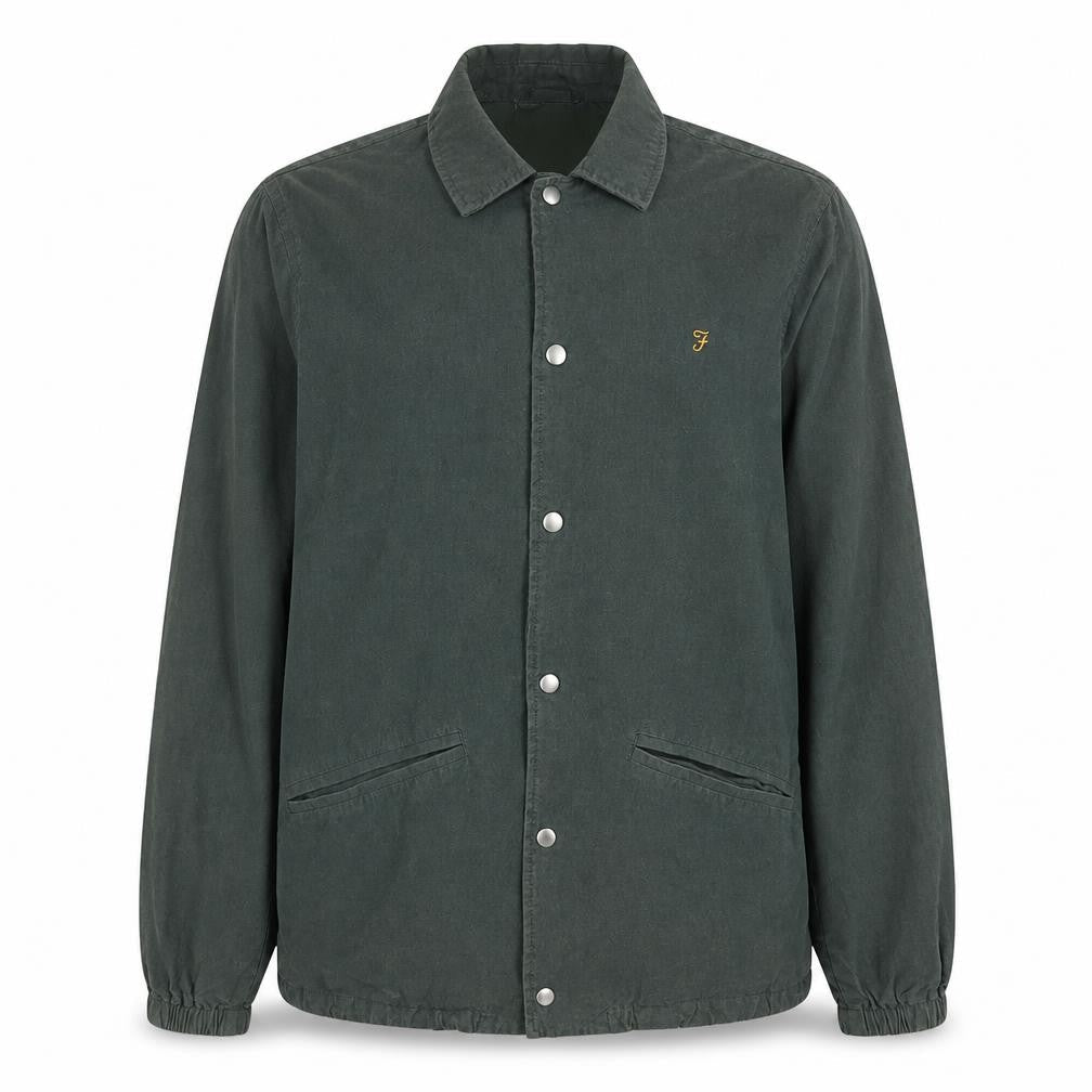 Mens UK Size M Farah Green Coach Jacket