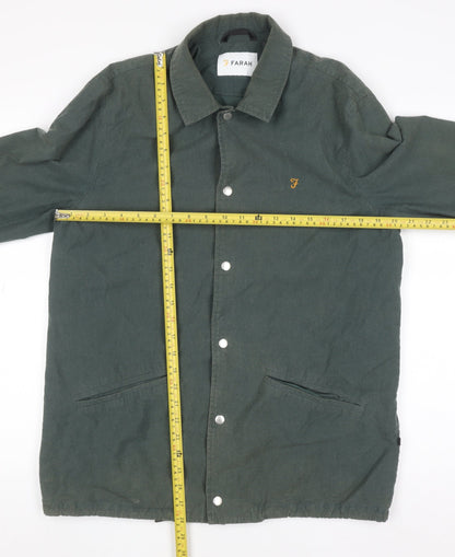 Mens UK Size M Farah Green Coach Jacket