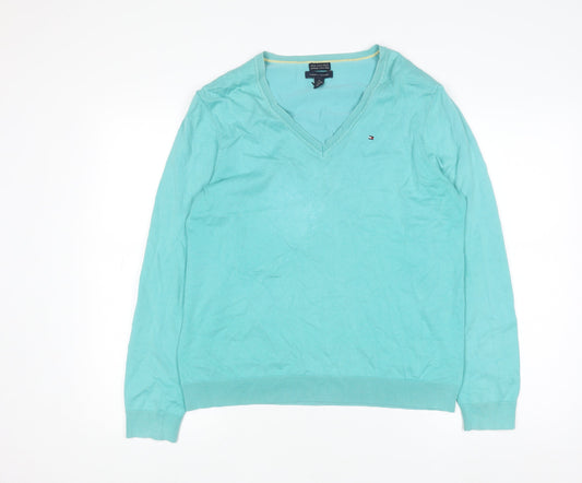 Womens UK Size XL Tommy Hilfiger Green Pullover Jumper