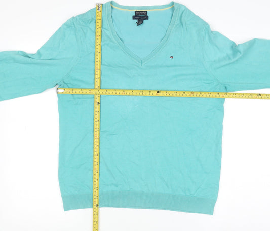 Womens UK Size XL Tommy Hilfiger Green Pullover Jumper