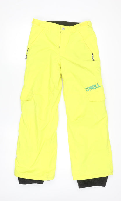 Womens UK Size 14 O'Neill Regular Fit Snow Pants Yellow Trousers