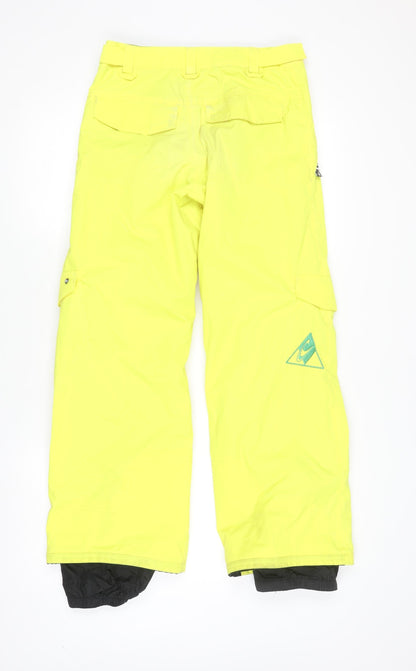 Womens UK Size 14 O'Neill Regular Fit Snow Pants Yellow Trousers