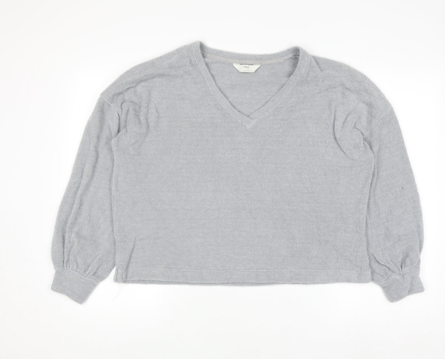 Womens UK Size L Marks and Spencer Grey Pullover Jumper