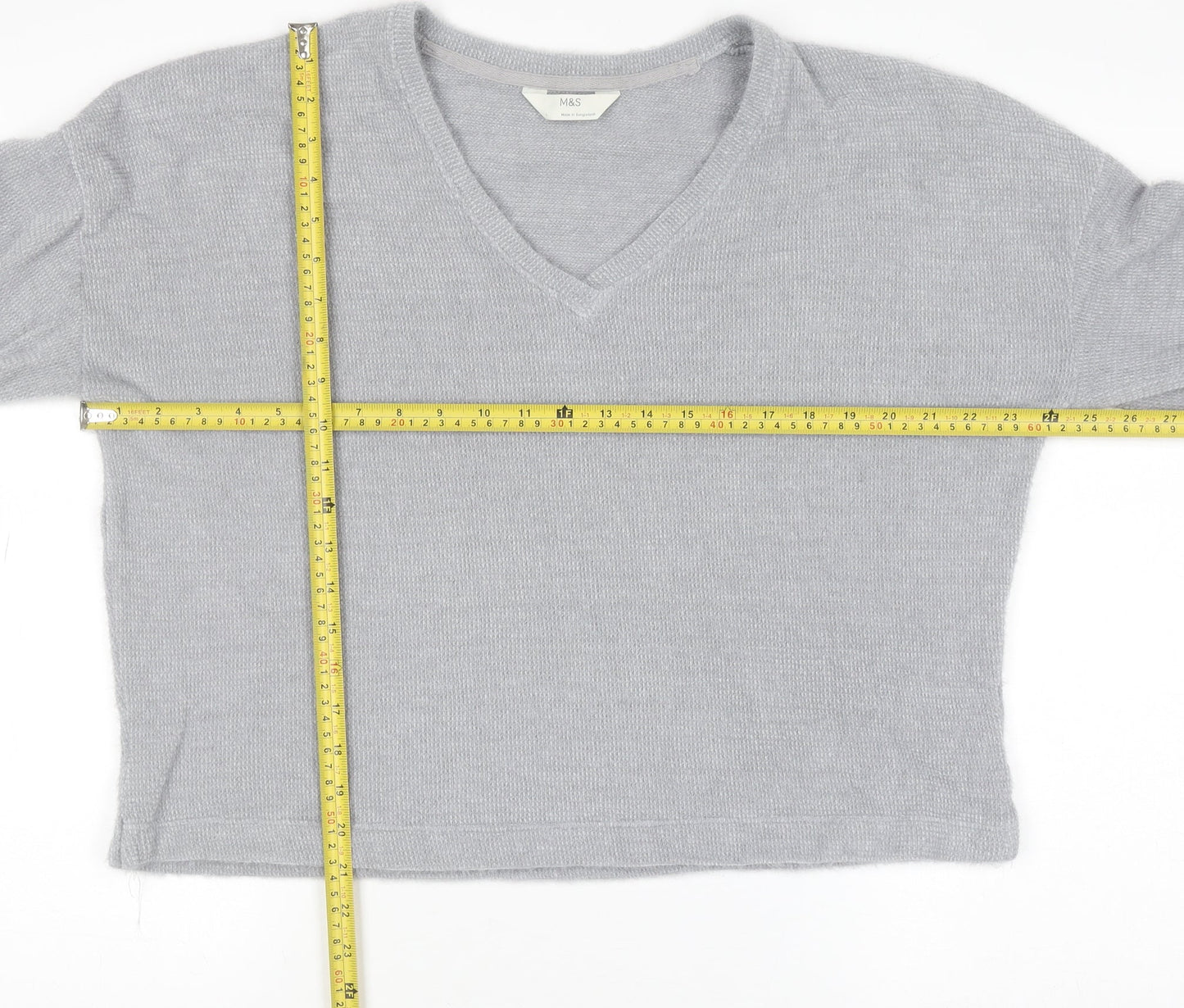 Womens UK Size L Marks and Spencer Grey Pullover Jumper