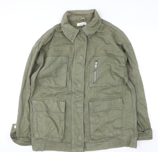 Womens UK Size S Topshop Green Military Jacket