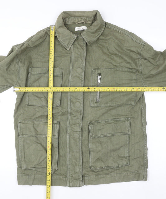 Womens UK Size S Topshop Green Military Jacket