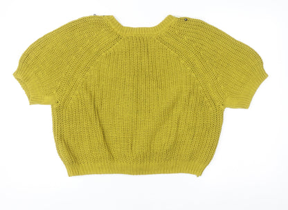 Womens UK Size L H&M Yellow Cropped Sweater