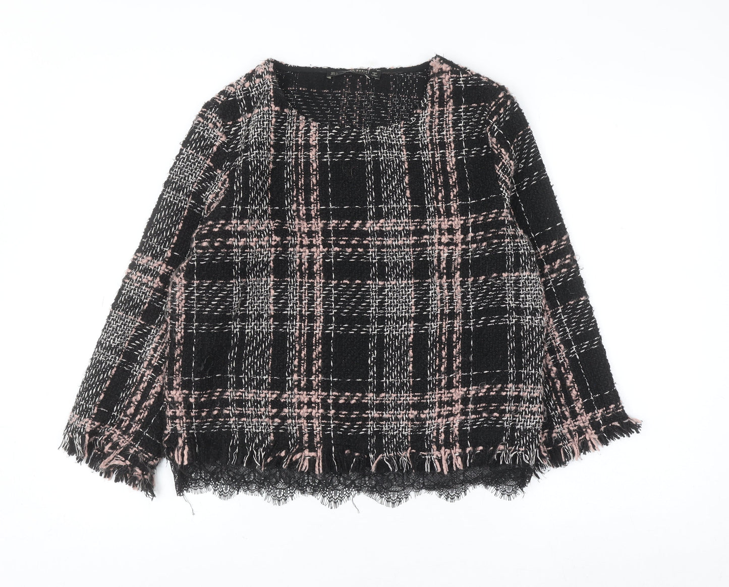Womens UK Size L Zara Black Pullover Jumper