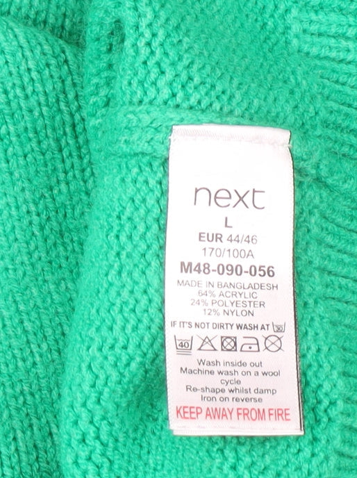 Womens UK Size L NEXT Green Pullover Jumper