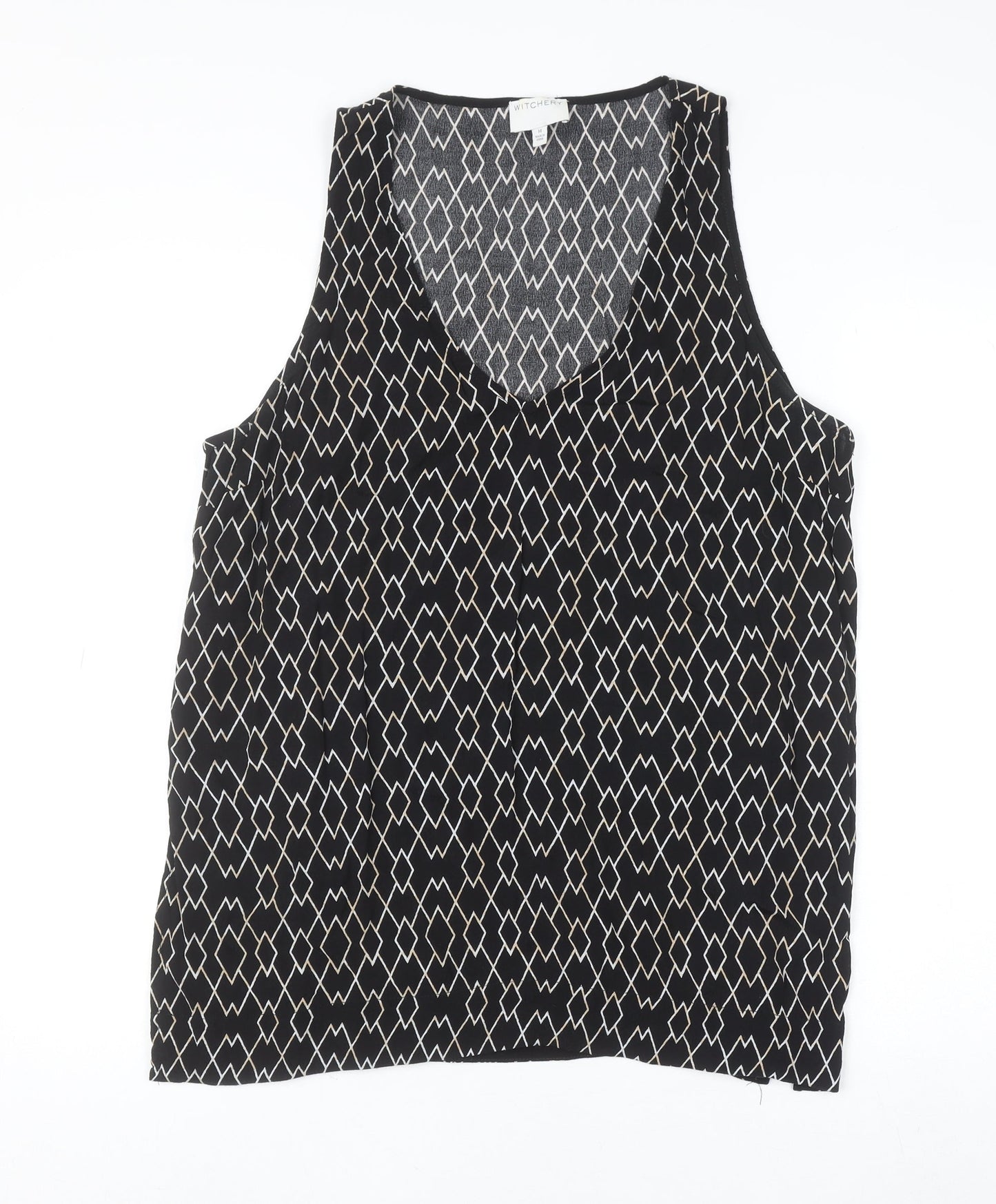 Womens UK Size 14 Witchery Black Basic Tank