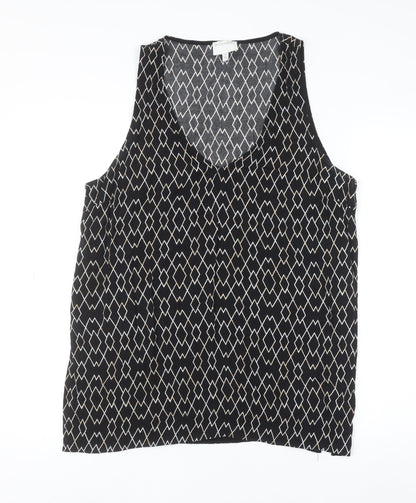 Womens UK Size 14 Witchery Black Basic Tank