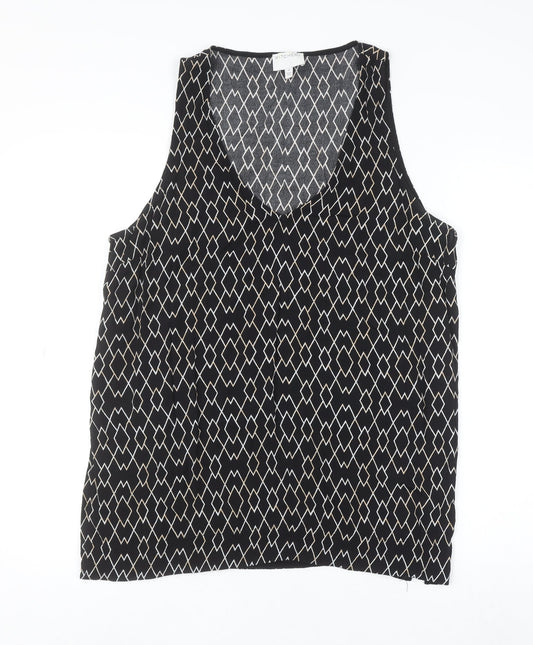 Womens UK Size 14 Witchery Black Basic Tank