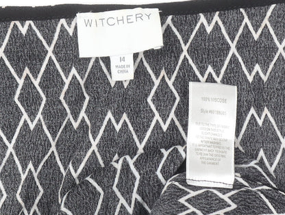 Womens UK Size 14 Witchery Black Basic Tank