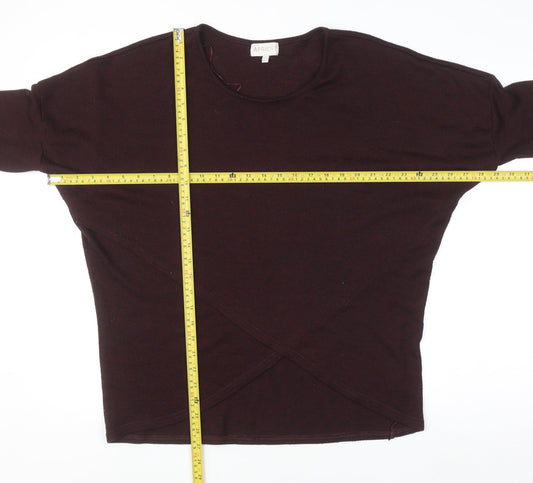 Womens UK Size 14 Apricot Brown Wrap T-Shirt